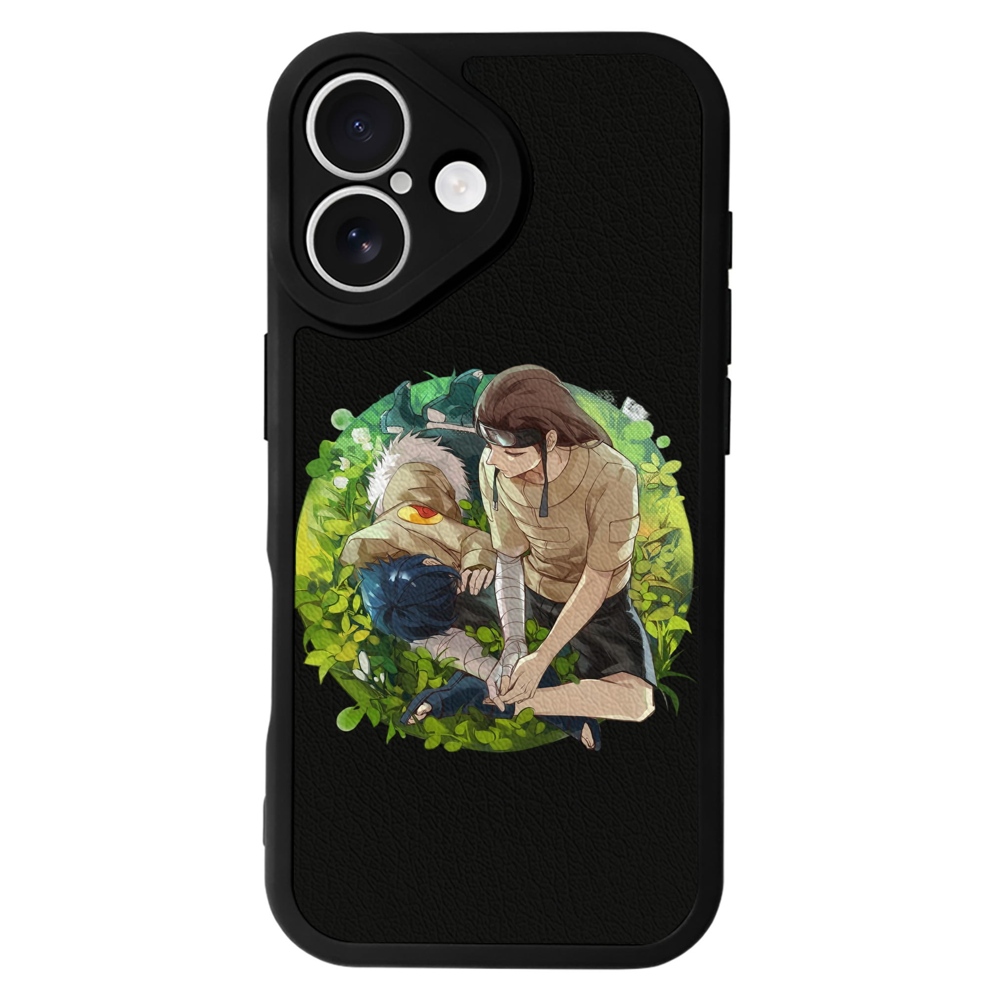 （画像用） NARUTO -ナルト- 日向ネジ Hyūga Neji 【iPhone 16シリーズ対応】シリコンスマホケース（レザー調） 材質：シリコン